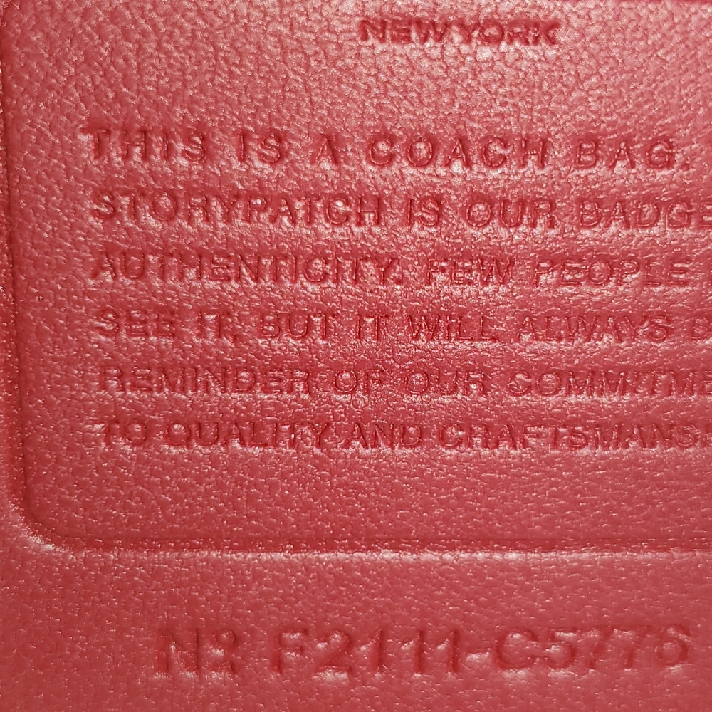 Coach Saddle with Horse & Carriage Leather Crossbody Colorblock Pink Ra - Picture 11 of 16